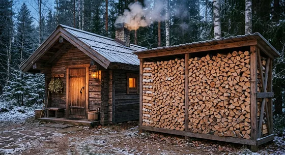 Укладка дров во Внукове, проезд Луговая, 47